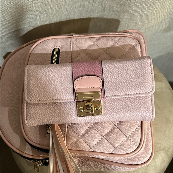 Pink Quilted Backpack main image 4
